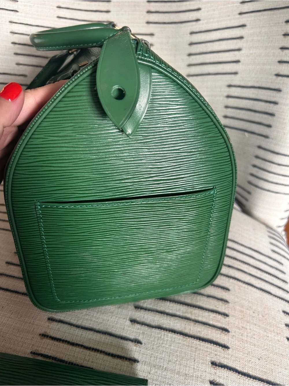 Louis Vuitton Green Epi Leather Speedy 40 with Matching Wallet